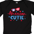 thumbnail image 4 of Inktastic 4th of July American Cutie Red and Blue Stars and Hearts Boys or Girls Long Sleeve Baby Bodysuit, 4 of 5