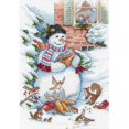 thumbnail image 2 of Dimensions Gold Collection Petite "Snowman and Friends" Counted Cross Stitch Kit, 5" x 7", 2 of 2