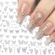 thumbnail image 4 of 6 Sheets Butterfly Nail Stickers for Nail Art, Moon Stars Nail Decals Self-Adhesive Nail Art Supplies Holographic Laser Silver Black Nail Designs Snak, 4 of 4