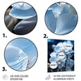 thumbnail image 3 of Designart "Blue White Flower landscape Pearlescent Orchids" Floral Metal Art Living Room, 3 of 5
