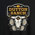 thumbnail image 3 of Yellowstone - Dutton Ranch Steer Skull Flower - Women's Oversized Graphic T-Shirt, 3 of 6