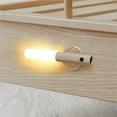 thumbnail image 5 of CMrtew Motion Sensor Night Light, Rechargeable Battery Powered Body Sensor Nightlight Auto on/Off, Wooden Stick-on Magnetic Wall Sconce Decor Indoor Light Dimmable for Cabinet, Stair, Hallway, 5 of 9
