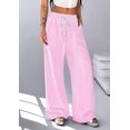 thumbnail image 6 of PRETTYGARDEN Striped Wide Leg Pants Women Loungewear with Pocket Baggy Palazzo with Drawstring, Regular Elastic Waist Bottom, Casual Outfits for School, Beach Vacation & Travel, 6 of 9