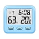 thumbnail image 1 of Termómetro de ambiente con indicador higrómetro con reloj incorporado y visualización de la hora para el hogar y la oficina, 1 of 5