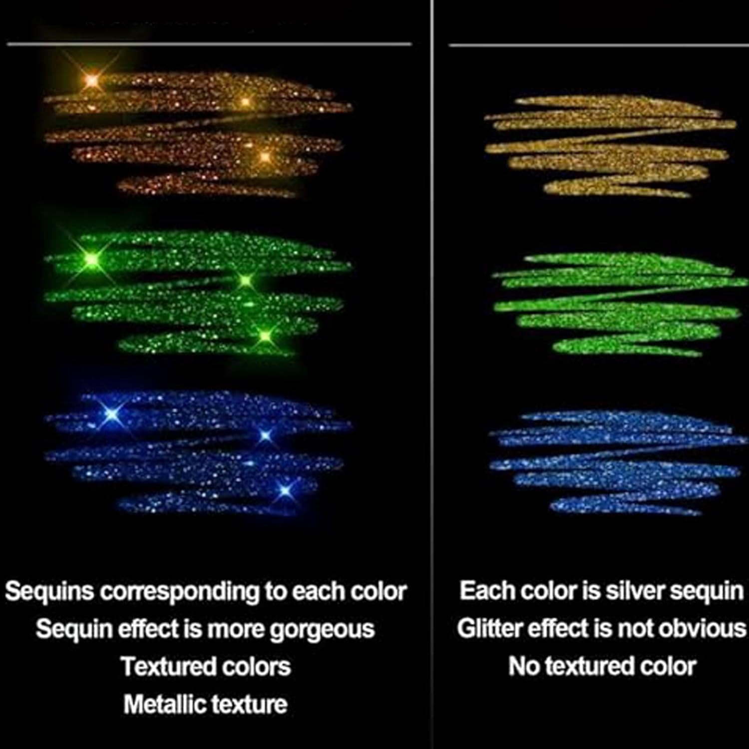 Glitter Gel Pen Set - 18 Shimmering Colors with Smooth Ink for Black Paper, Adult Coloring & Journaling(1Set, B)