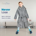 thumbnail image 3 of Rising Star Robes for Boys Ages 3T-5T – Soft Plush Hooded Fleece Robe for Kids, Robot Design with Belt and Pockets, 3 of 7