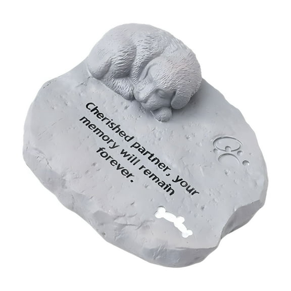SELIVO Memorial Stones for Pet Waterproof Garden Stones for Outdoor Flowerbed Porch Dog