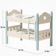 thumbnail image 2 of Robud Baby Doll Bunk Beds,Wooden Doll Beds Cribs Cradle for 18 inch Dolls Furniture, Stackable Doll Bed Fits Girl Doll,Blue, 2 of 9