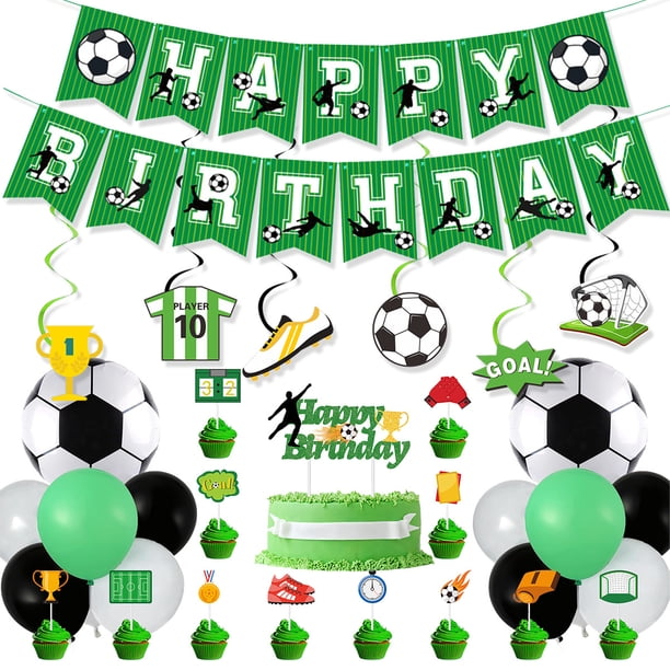 Kit de fiesta para cumpleaños de la Copa Mundial de Fútbol, 14 piezas | Juego de 55 piezas