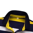thumbnail image 5 of ZUKMRJPC Men's Striped Golf Shirts Classic 3 Buttons Collar Casual Summer Basic Tops Regular Fit Soft Comfortable Business Work Tops, 5 of 7