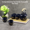 thumbnail image 2 of Juego de té japonés de 8 piezas, completo kit de té esmaltado con bandeja coladora de tetera, tazas de té, juego de té ideal para la oficina, el hogar, juegos de té asiáticos para los amantes del té, 2 of 5