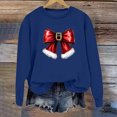 thumbnail image 2 of EHQJNJ Sweatshirts pour Femmes, Col Rond, Mode Hiver, Imprimé Festif de Noël, Top Graphique Camouflage, 2 of 3