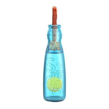 Dog Toy Squeaky Bottle Dog Toy for Boredom Relief Tennis Ball Design Pet Toy with Blue Color - Interactive Dog Toy for Small Medium Dogs Indoor Outdoor Play Durable Chew Toy for Puppies