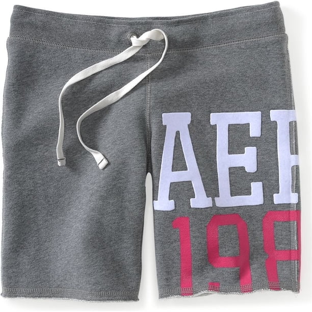 Aeropostale Bermuda Athletic Sweat Shorts para mujer, gris, XS