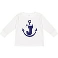 thumbnail image 3 of Inktastic Monogram J Nautical Anchor Boys or Girls Long Sleeve Toddler T-Shirt, 3 of 5