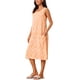 thumbnail image 4 of Vestido de verano sin mangas bohemio de estampado ikat para mujer, vestido midi casual de Día de la Madre con bolsillos, naranja M, 4 of 6