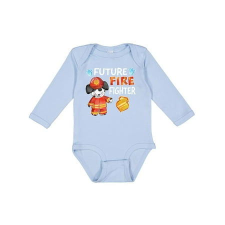

Inktastic Future Fire Fighter with Cute Dalmatian Dog Boys or Girls Long Sleeve Baby Bodysuit