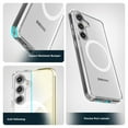 thumbnail image 3 of Encased 2-in-1 for Samsung Galaxy S25 Plus Phone Case (Compatible with MagSafe) with Magnetic Wireless Charger Included (Clear), 3 of 7