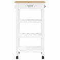 thumbnail image 3 of vidaXL Kitchen Trolley MONZA 48x40x90 cm Solid Wood Pine, 3 of 5