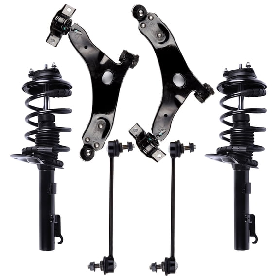 ECCPP 6PCS Complete Struts Assembly,Control Arm and Ball Joint Assembly,Stabilizer Bar Link Kit for Ford Focus 2006-2011,