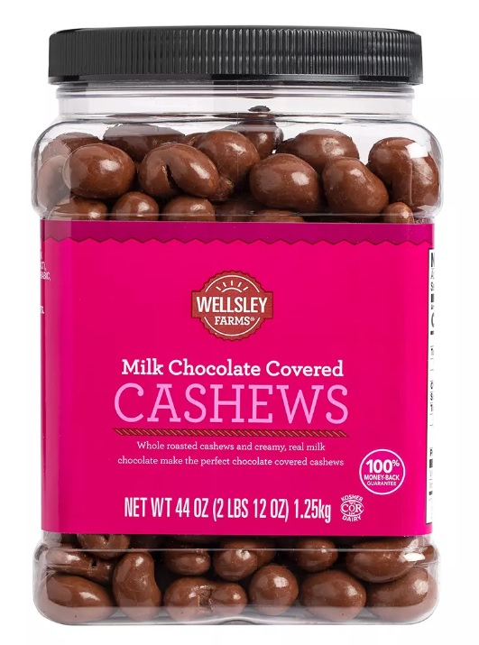 Wellsley Farms Milk Chocolate Covered Cashews, 44 oz.