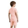thumbnail image 2 of Moggemol Gymnastics Leotard for Kids Boys Girls Special Needs Adaptive Romper Short Sleeve Dance Pink 12, 2 of 6