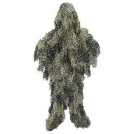 ALEKO PBGS51 Tactical Paintball Hunting Woodland Ghillie 3 Piece Full Body Suit Military Stealth Hunting Forest Camouflage (Best Ghillie Suit For Bowhunting)