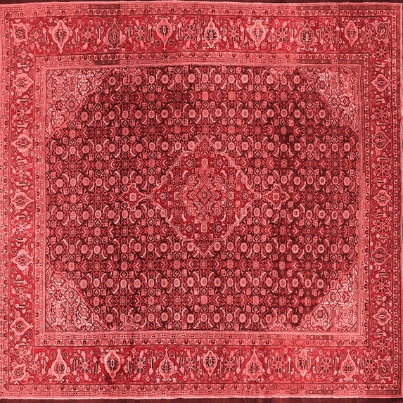 Ahgly Company Indoor Square Persian Red Traditional Area Rugs, 7' Square