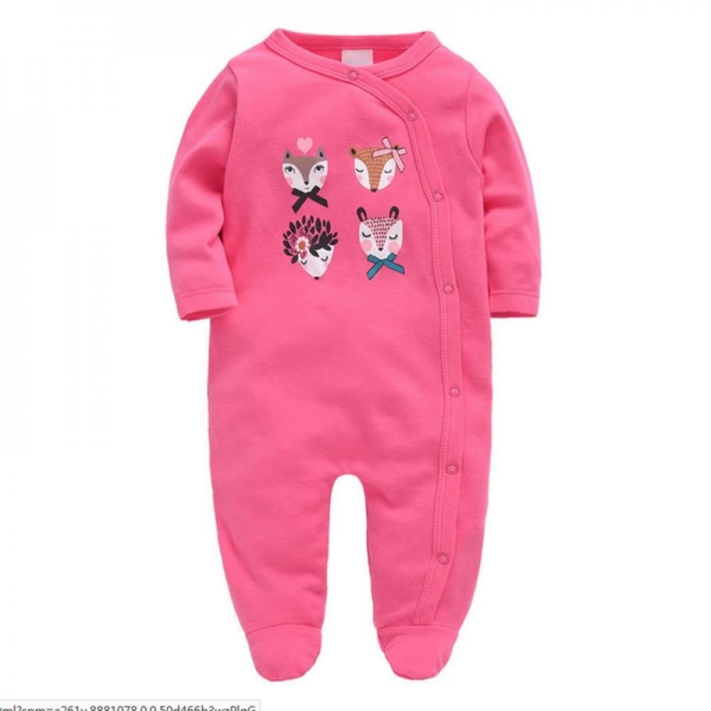 Newborn Girls Clothes 1piece Sleepers Baby Pyjamas Newborn Girl Boy Pijamas Bebe Fille Cotton Breathable Soft Ropa Bebe Newborn Sleepers Baby Pjiamas Walmart Com