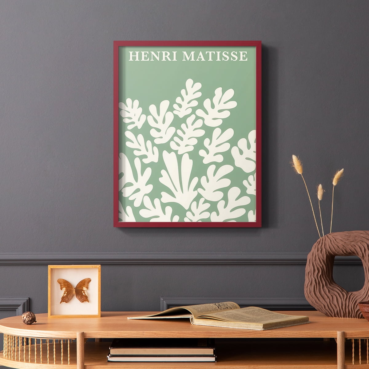 Matisse CLXXXVIII Framed Print in Red Solid Wood 11 x 14 Framed Print