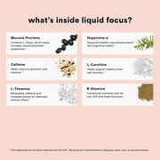 Liquid Focus, Nootropic Smart Drink with Powerful Antioxidants and Adaptogenic Herbs for Energy and Concentration, Energy Shot, 150mg Caffeine - Pack of 12