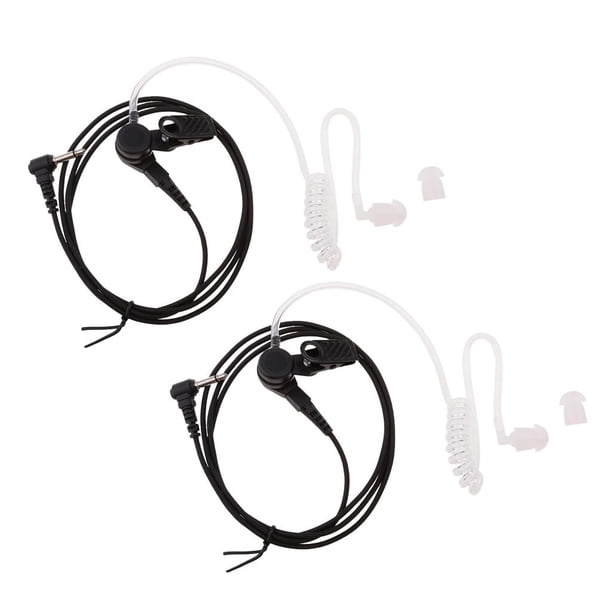 2 Auriculares Acústicos Encubiertos Del Auricular Del Tubo De 3.5mm Para El De Radio Bidireccional Hugo Auricular de radio bidireccional