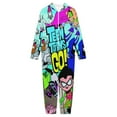 thumbnail image 3 of Teen Titans Go Pajamas One Piece Hooded Union Suit Onesie PJs Sleepwear, 3 of 7