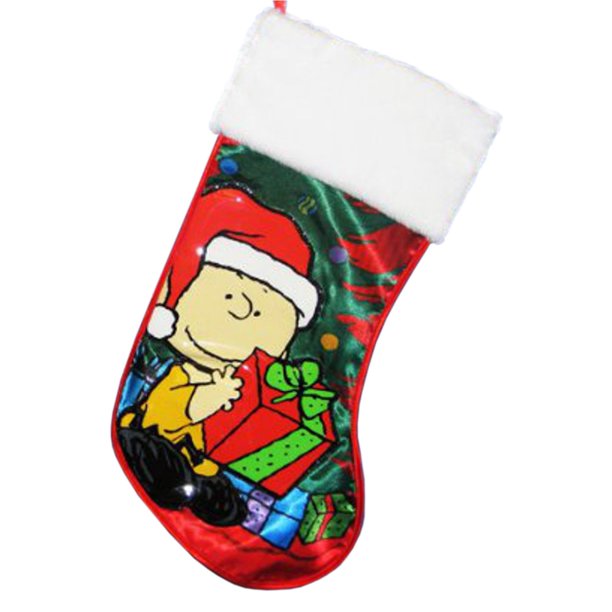 19IN CHARLIE BROWN APPLIQUE CHRISTMAS STOCKING