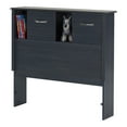 South Shore Ulysses Blueberry Bookcase Headboard with Sliding Doors
