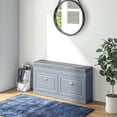 thumbnail image 3 of Gray Shoe Rack Bench with 2 Drawers & Adjustable Shelf / Comfortable Seating & Ample Shoe Storage in Entryway, 3 of 3