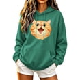 thumbnail image 3 of Josdec Women's Cute Animal Print Drawstring Hoodies Long Sleeve Kangaroo Pocket Casual Pullover Sweatshirt S-2XL, 3 of 6