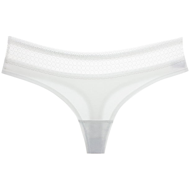 Ropa interior hipster Gibobby para Mujer encaje Crochet Panties Sexy Hollow Blanco XXL