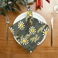 thumbnail image 2 of Coolnut Set of 6 Daisy Camo Satin Napkin Square 20 Inches Table Napkins Soft Smooth Decorative Napkins for Wedding Banquet Party Decoration, 2 of 6
