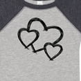 thumbnail image 4 of Inktastic Three Black Hearts Boys or Girls Baby Bodysuit, 4 of 5