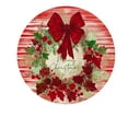 thumbnail image 2 of Darzheoy Christmas Wreath Placemat 8 Inch Round Non-Slip for Dining Table Restaurant Holiday Party Decor Red, 2 of 7