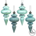 thumbnail image 2 of Vickerman N500032 4 in. Baby Blue Finial 4 Finish Assorted Color Christmas Ornament - 8 per Box, 2 of 2