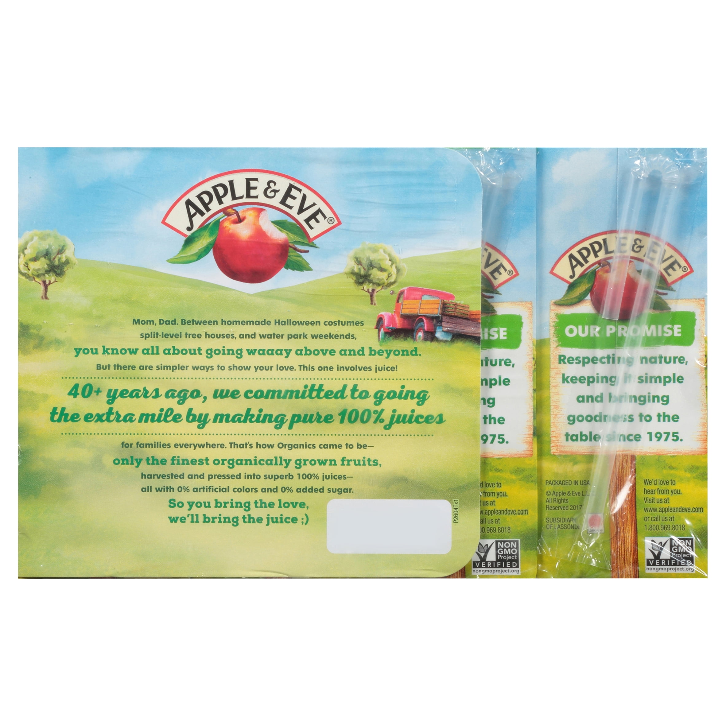 (5 pack) Apple & Eve Organics, Apple Juice, 6.75 Fluid-oz, 8 Count
