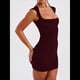 thumbnail image 5 of Vestido Corto de Verano para Mujer, de Color Liso, Cruzado, con Cremallera en la Espalda y para Cóctel Vino Tinto XL, 5 of 8