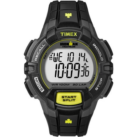Timex Men's Ironman Rugged 30 Full-Size Watch, Black Resin Strap