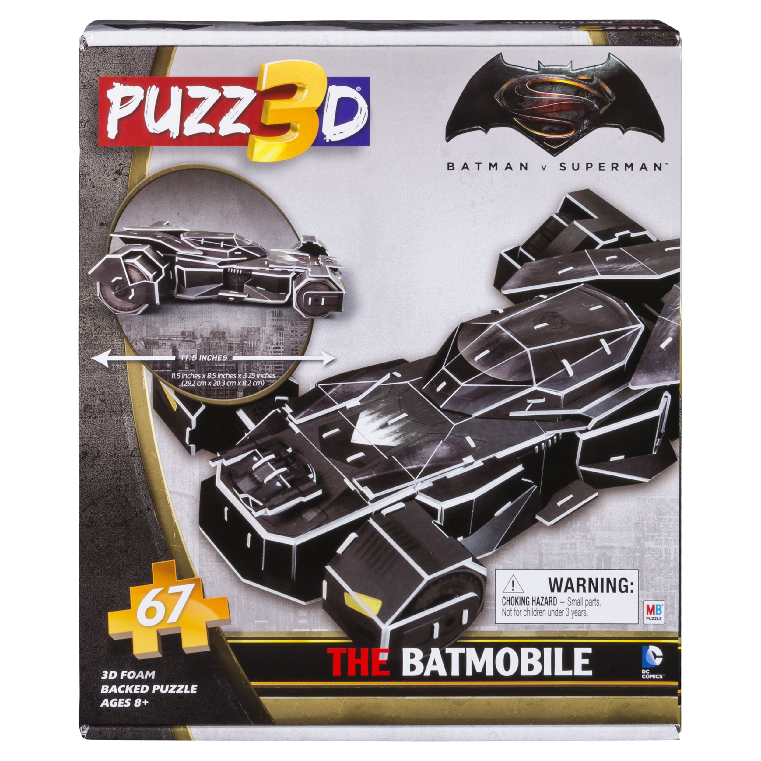 Batman vs. Superman 67 Piece Puzzle Puzz 3D Puzz3D The Batmobile 