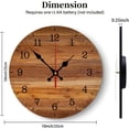 thumbnail image 2 of Weathered Blue Wooden Shabby Wood Teal Turquoise Green Painted Vintage Wall Clock Decorative for Living Room Decor Kitchen Bathroom Bedroom Office Silent Outdoor Waterproof Patio Wooden Analog Clock, 2 of 6