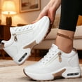 thumbnail image 4 of Women's Platform Sneakers Wedges  Lace Up Shoes Increase Fashion Sneakers for Womens Girls, 4 of 6