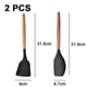 thumbnail image 2 of Juego de utensilios de cocina de silicona de cocina de 2 piezas, herramientas de cocina con mango de madera, 2 of 5