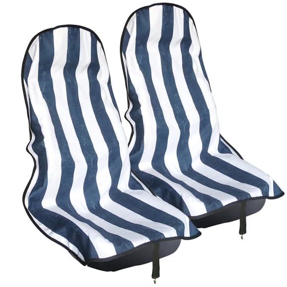 Funda de asiento de coche LoyaGour Blue Stripe impermeable, 2 unidades